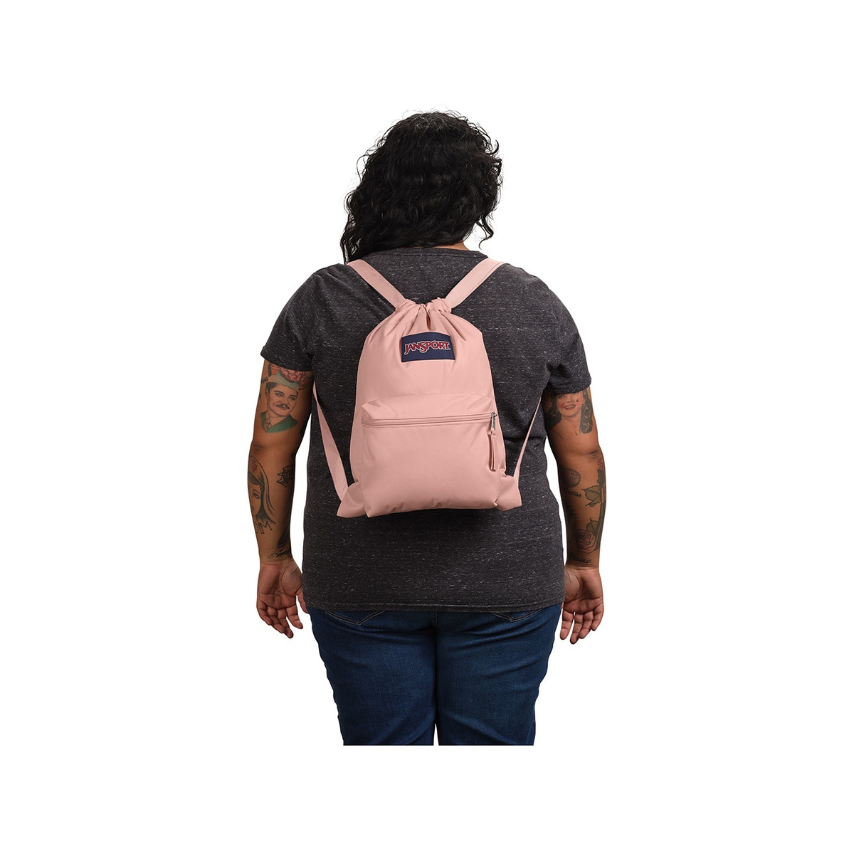 Mochila desportiva juvenil e ligeira Jansport rosa claro Rosa-claro-7