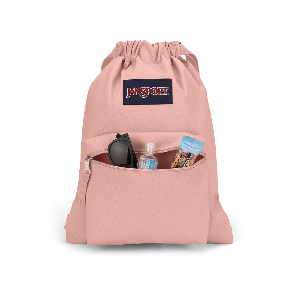 Mochila desportiva juvenil e ligeira Jansport rosa claro Rosa-claro-4