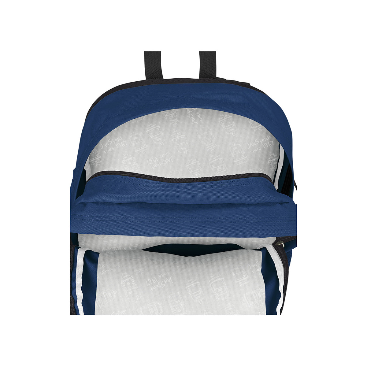 Mochila Jansport azul-marinho funcional para jovens do campus principal Azul Navy-3