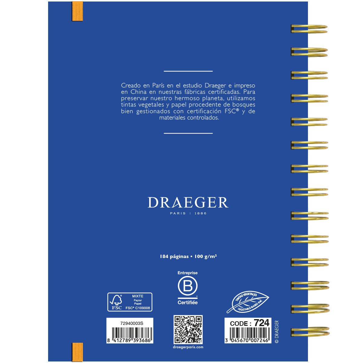 Agenda 2024-2025 (16 meses) degradado Draeger azul, blanco y marrón castellano Multicolor-6