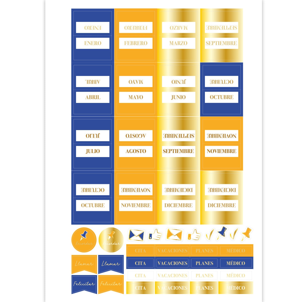 Agenda 2024-2025 (16 meses) degradado Draeger azul, blanco y marrón castellano Multicolor-5