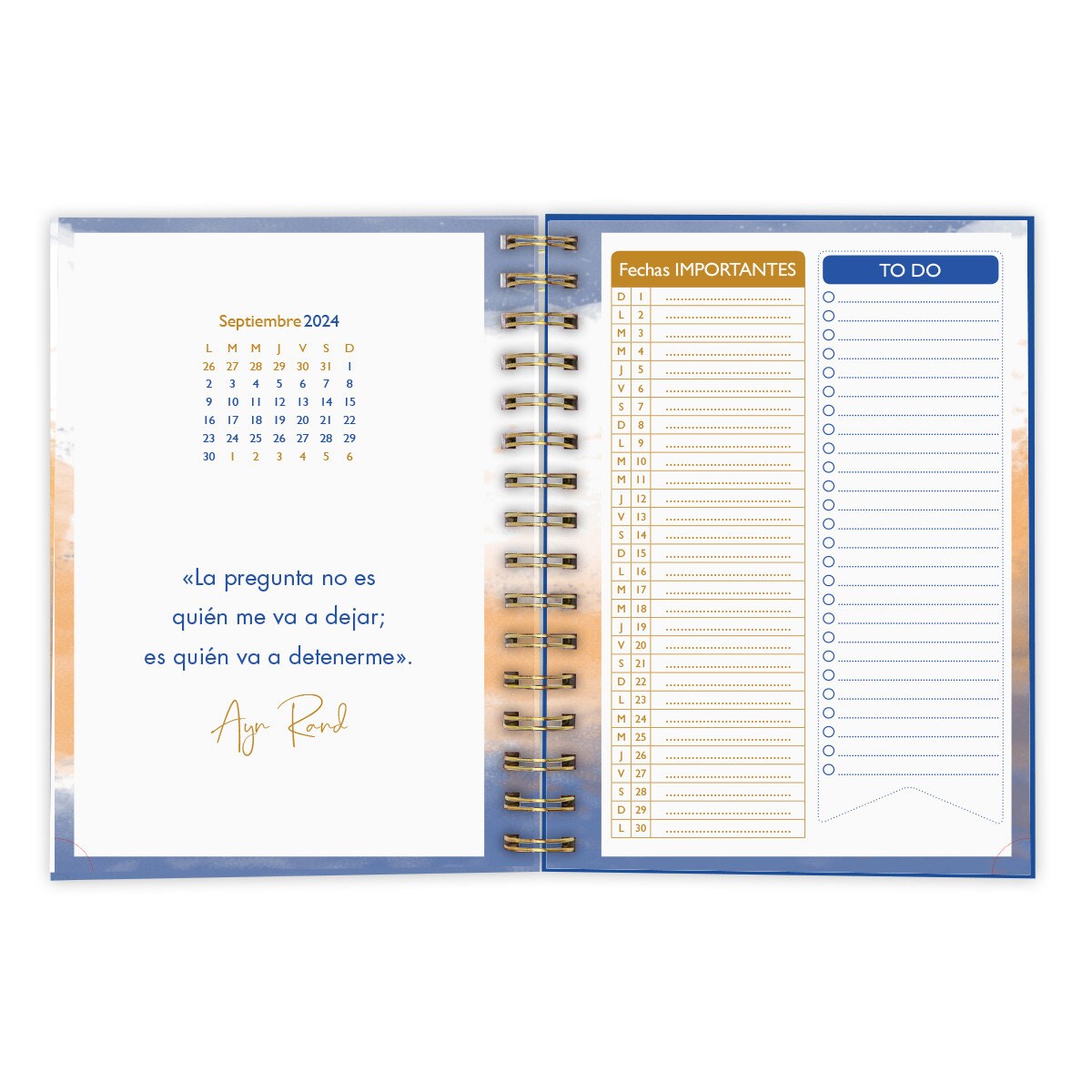 Agenda 2024-2025 (16 meses) degradado Draeger azul, blanco y marrón castellano Multicolor-3