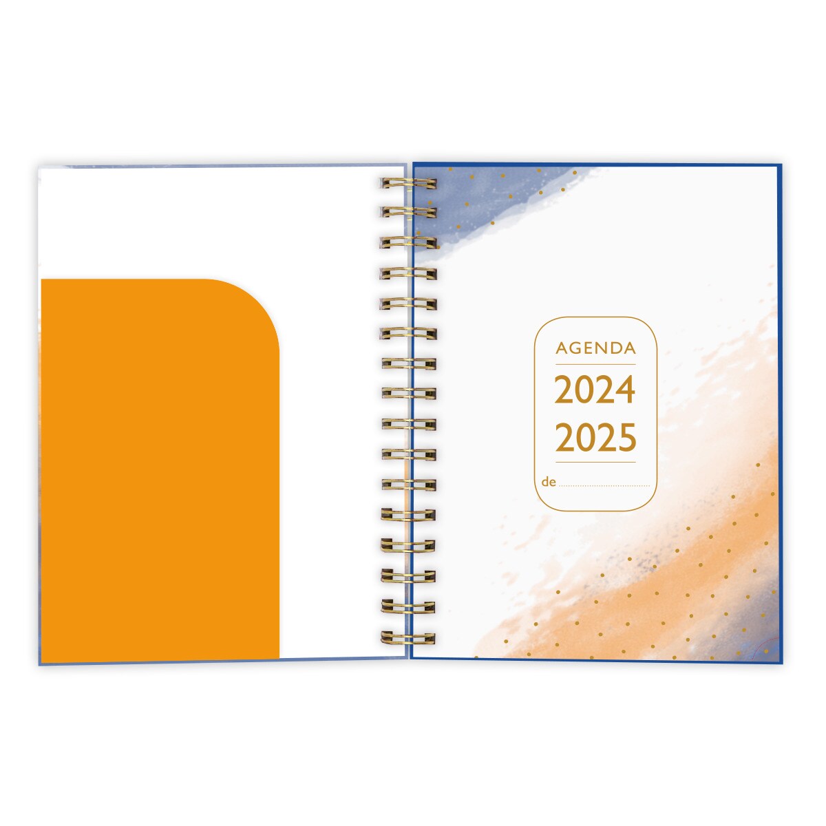Agenda 2024-2025 (16 meses) degradado Draeger azul, blanco y marrón castellano Multicolor-2