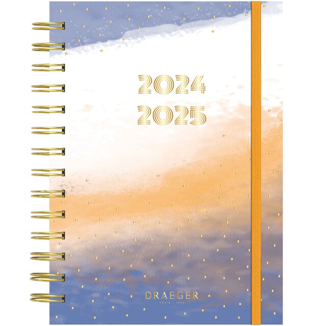 Imagem 0 de Agenda 2024-2025 (16 meses) Draeger gradiente azul, branco e castanho castellano