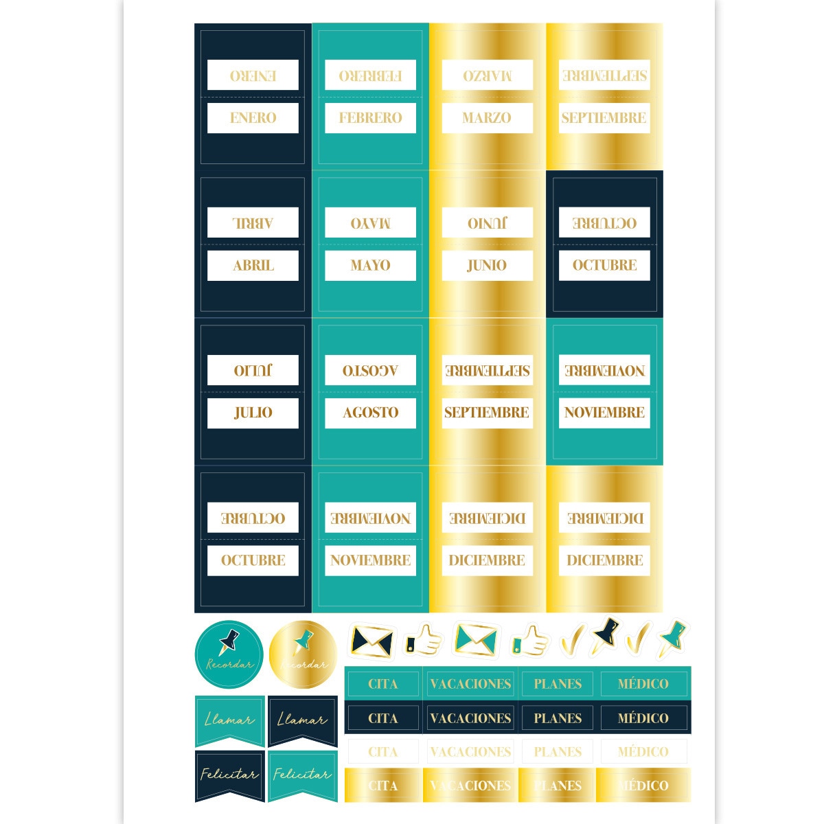 Agenda 2024-2025 (16 meses) constelación Draeger azul fuerte castellano Azul / Dorado-5
