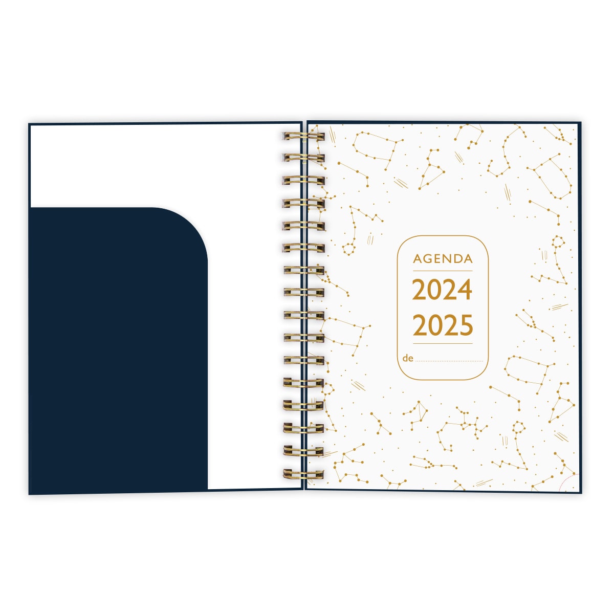 Agenda 2024-2025 (16 meses) constelación Draeger azul fuerte castellano Azul / Dorado-2