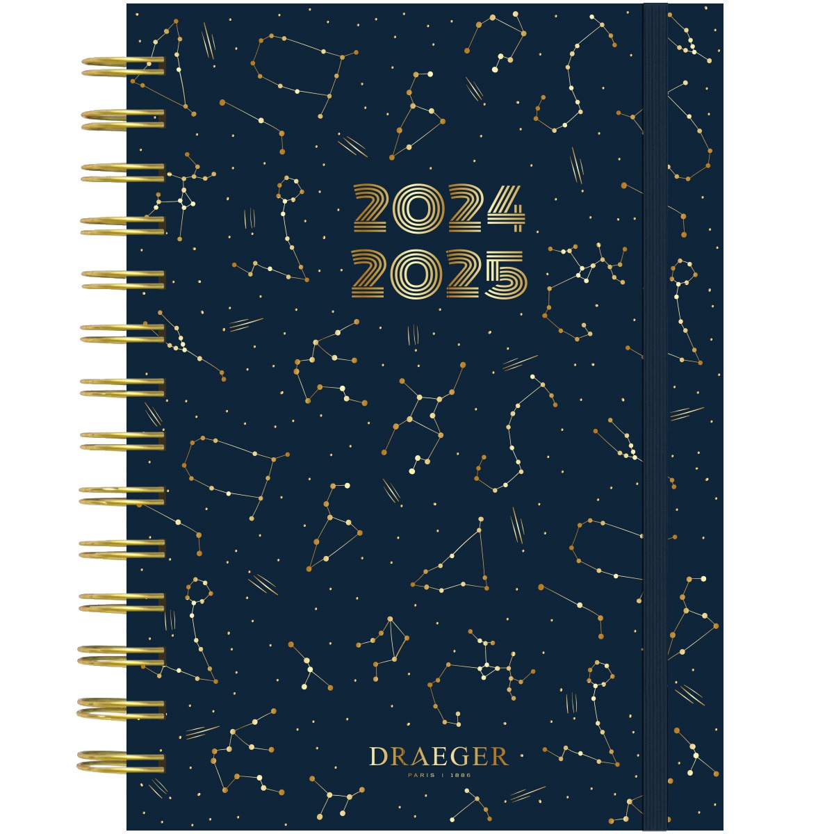 Agenda 2024-2025 (16 meses) constelación Draeger azul fuerte castellano Azul / Dorado-1