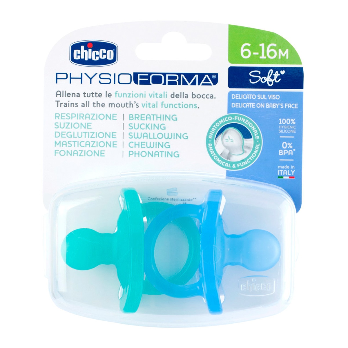 Chupeta de Silicone Physio Soft 2 Unidades - 6-16 Meses Azul Electric-12