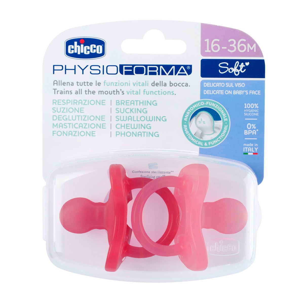 Chupeta Silicone Physio Soft 2 Unidades - 16-36 Meses Rosa Erika-12