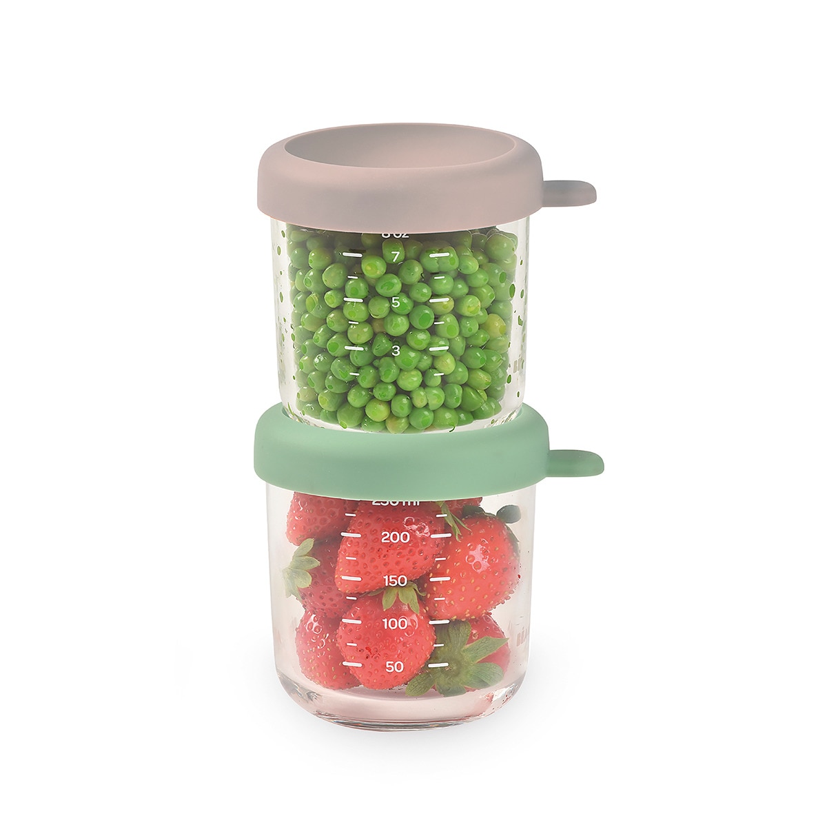 Botes de conservación de cristal Béaba 250ml pack 2ud Verde-3
