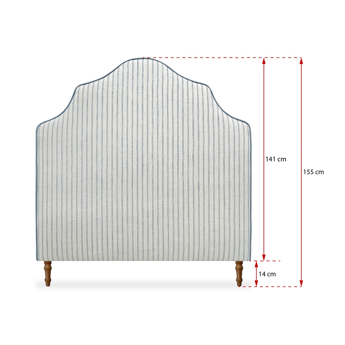 Cabeceira Dupla Estofada às Riscas Harrow Dilan / Verde-3