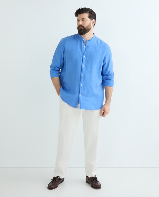 Imagem 0 de Camisa Casual 100% Linho Tamanhos Grandes