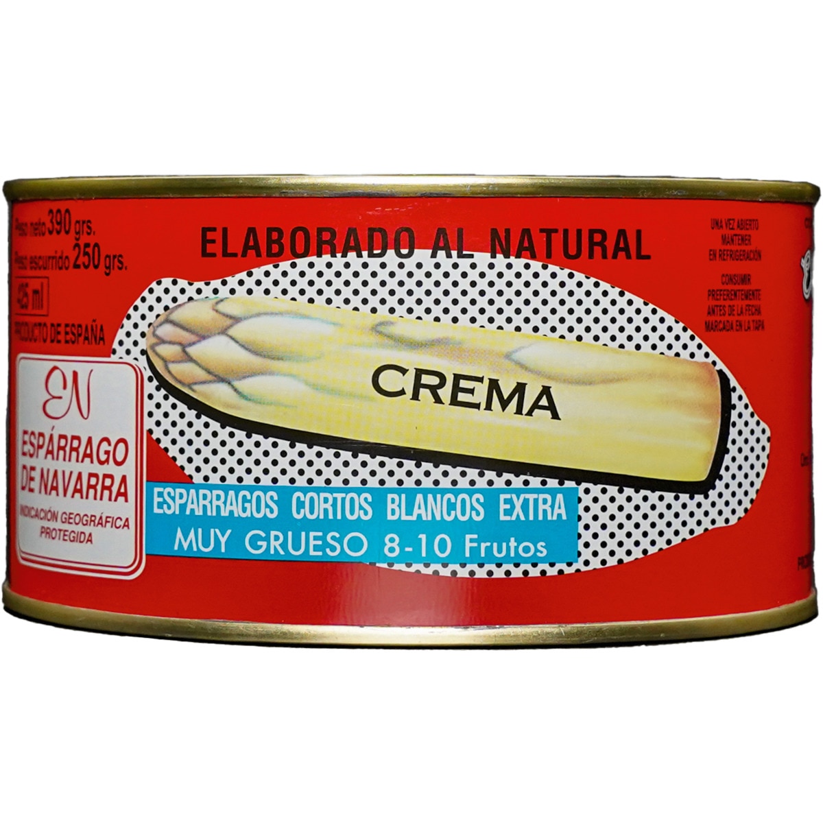 Espárragos crema cortos blancos muy gruesos 8/10 frutos 3