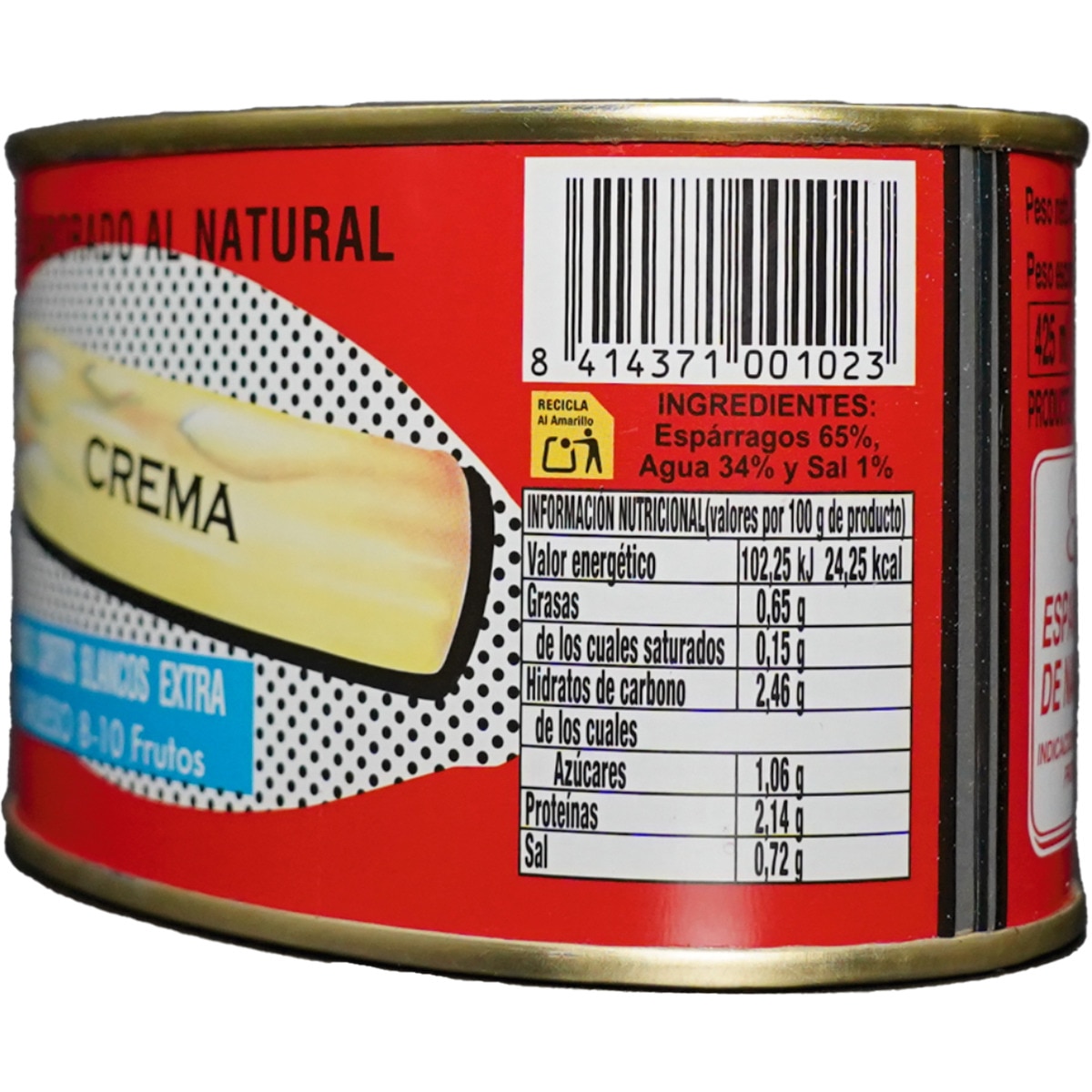 Espárragos crema cortos blancos muy gruesos 8/10 frutos 2