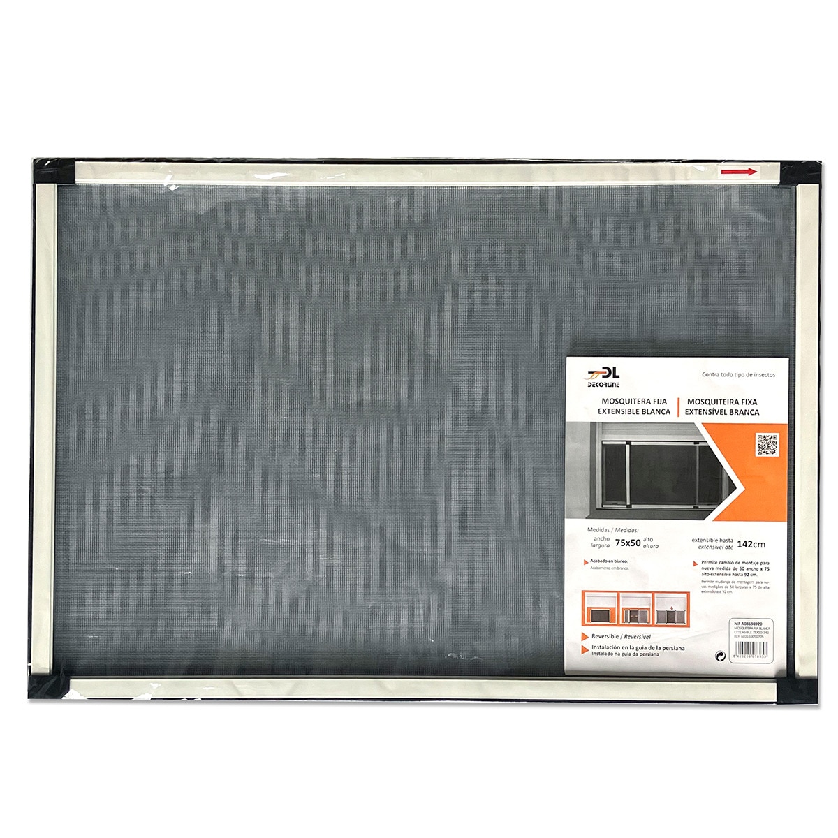 Mosquitera Fija Extensible Ventanas Blanco-1