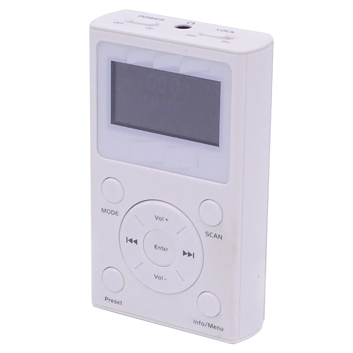 Radio de bolsillo Inves DAB-186, DAB+, FM, blanco Blanco-3