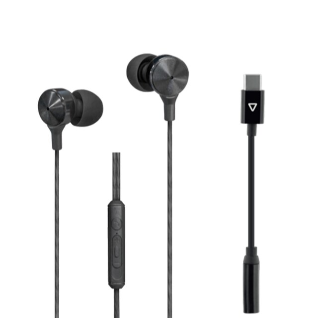 Imagen 0 de Auriculares de botón Inves HP-3017, jack 3,5mm + USB-C