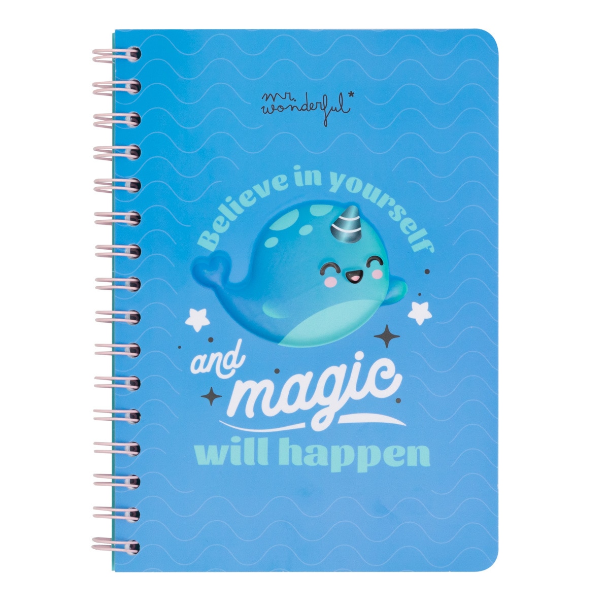 Libreta A5 Narval 3D Mr Wonderful: Believe in yourself and magic will happen 1