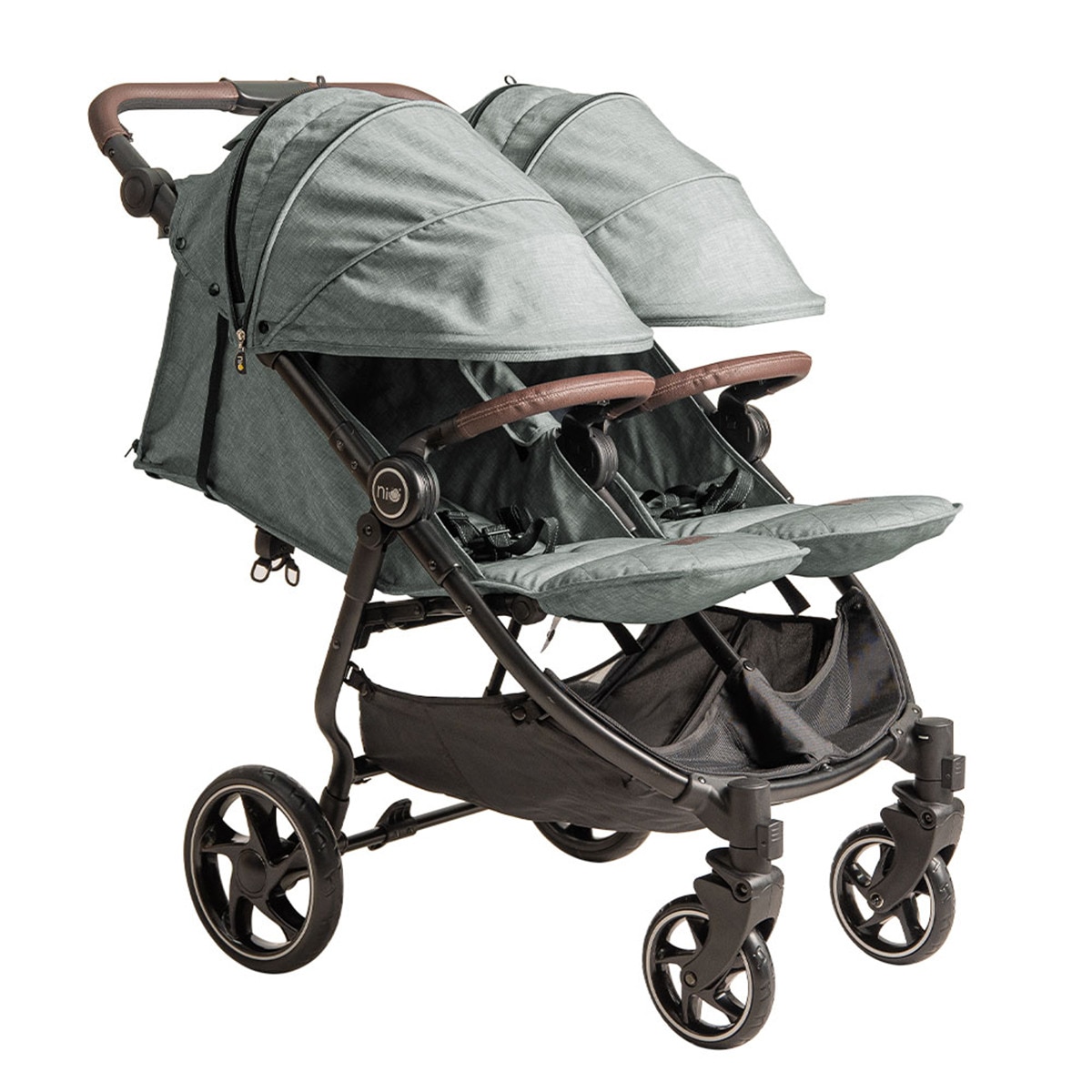 Carrinho de Passeio para Gémeos Vent Twin + Verde-claro-4