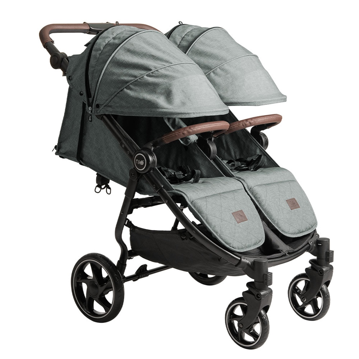 Carrinho de Passeio para Gémeos Vent Twin + Verde-claro-3