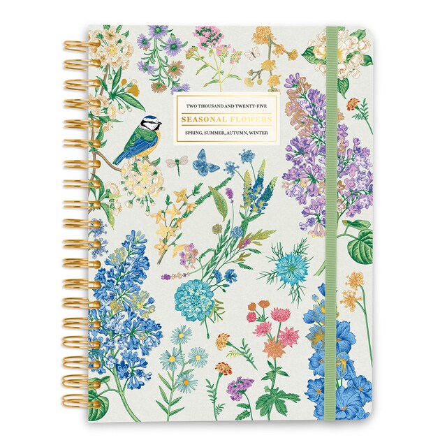 Imagen 0 de Agenda escolar 2024/2025 semana vista Bambina Seasonal Flowers Kokonote verde