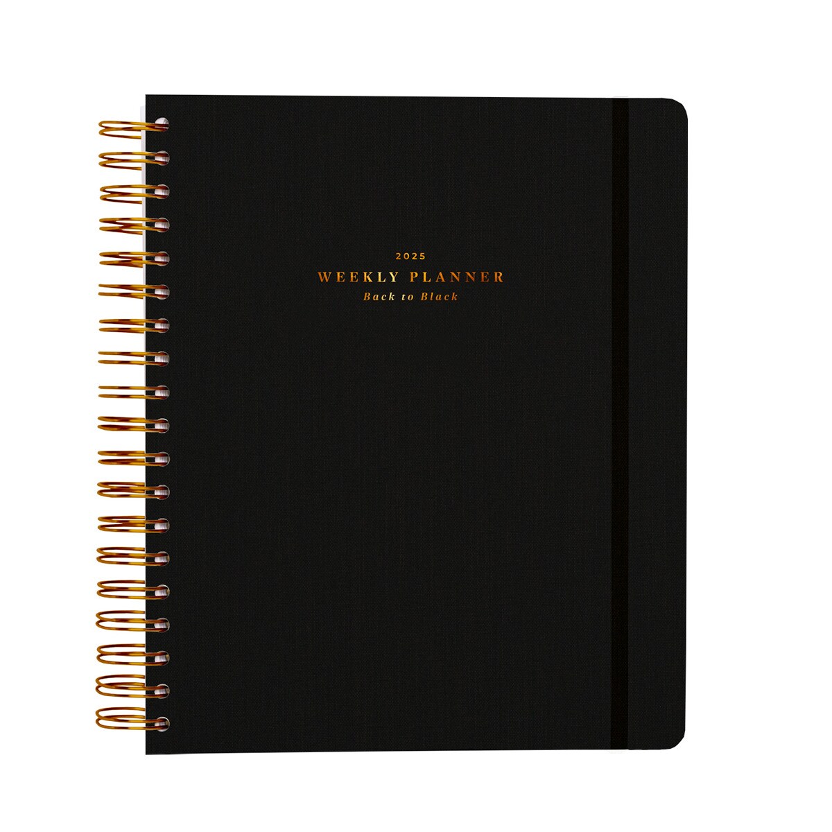 Agenda 17 meses 2024/2025 semana vista Olympia Back to Black Kokonote negro Negro / Bronce-1