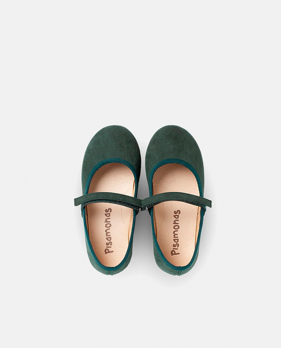 Sapatos de Presilha de Bebé em Serratex com Fecho Aderente Verde-4