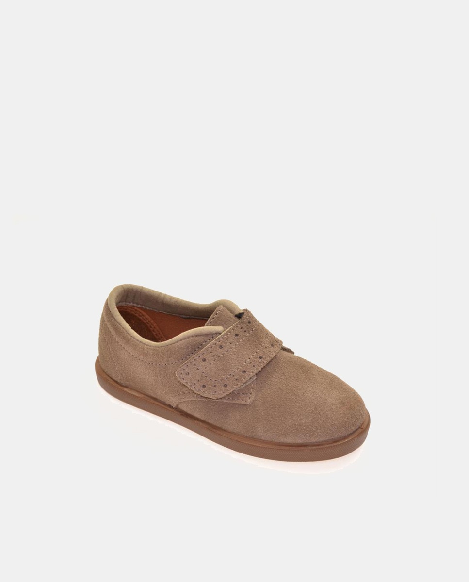 Blucher de Bebé com Camurça Taupe-2