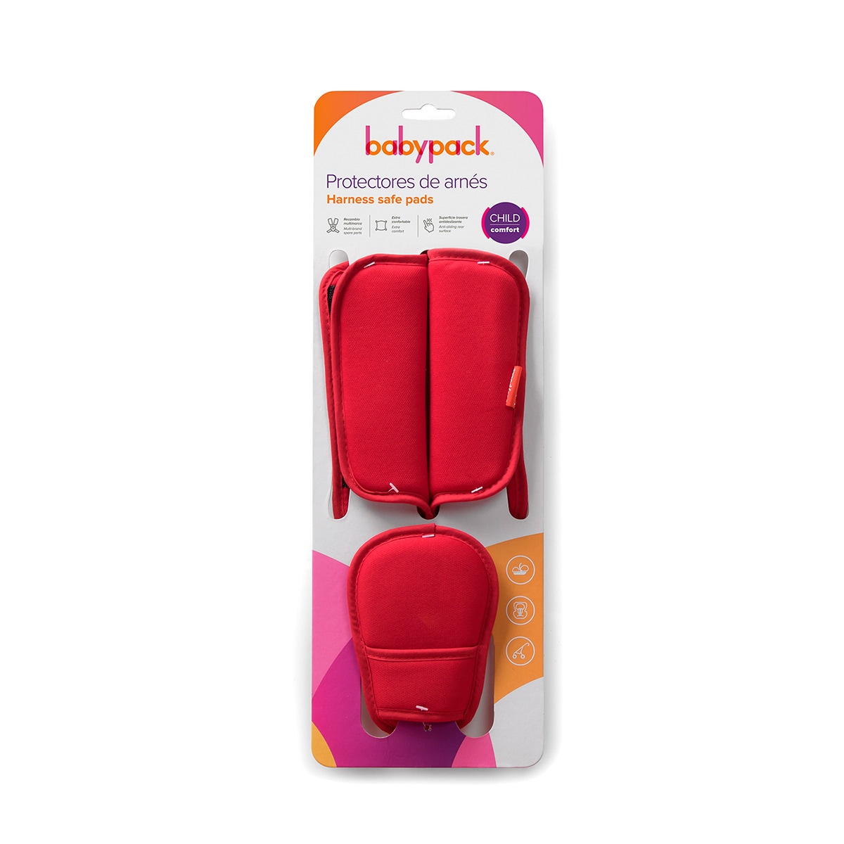 Protector arnés babypack Rojo-4