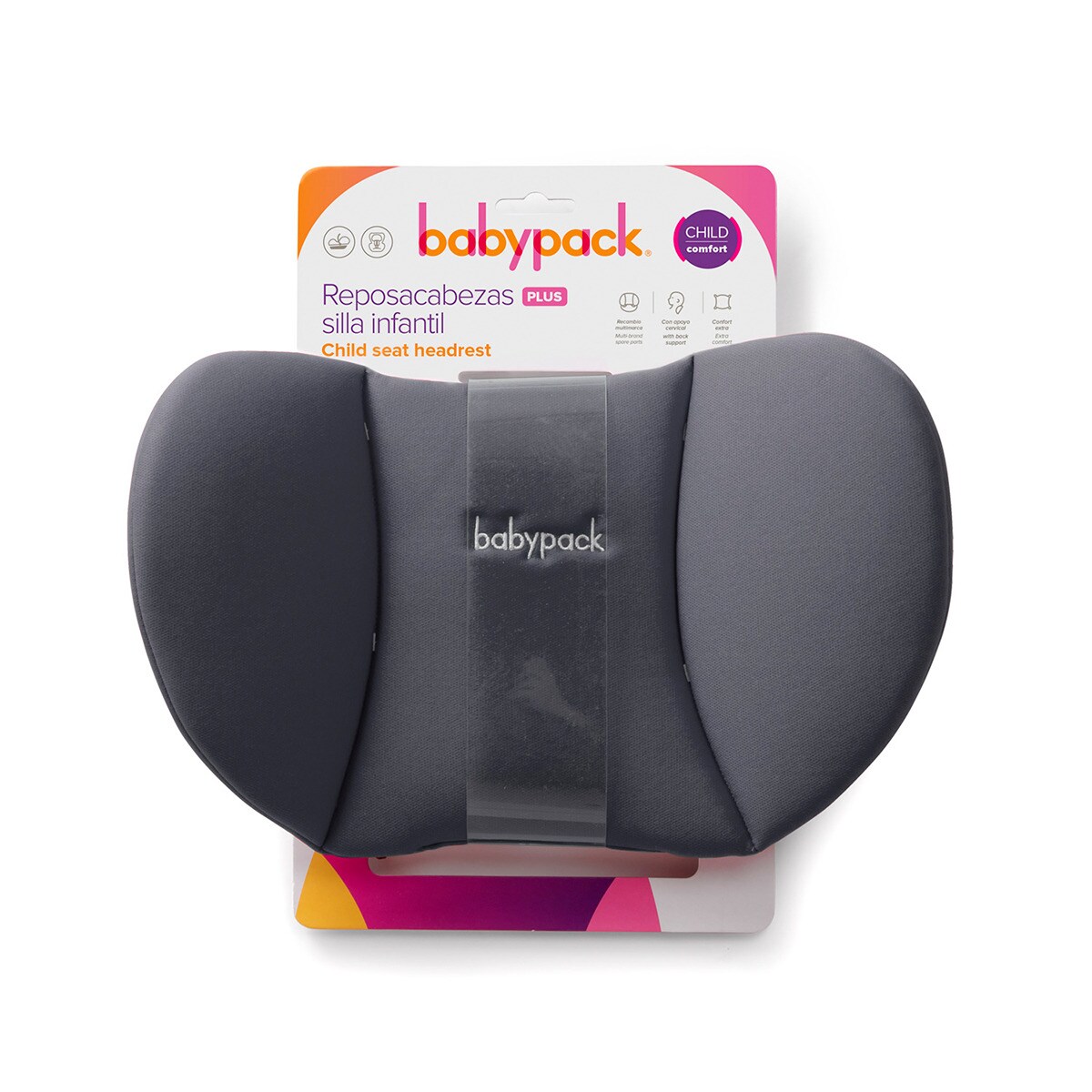 Reposacabezas infantil basic babypack Gris-6