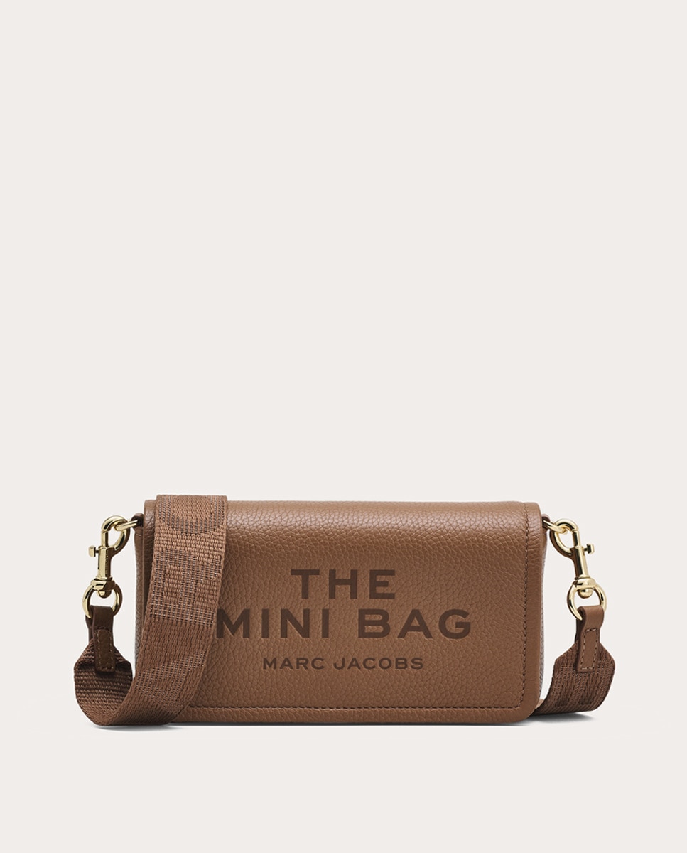 Mala a Tiracolo Mini Crossbody em Pele Castanho-1