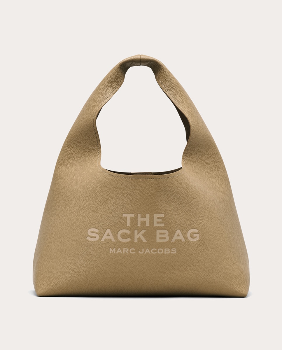 Mala de Ombro The Sack em Pele Camel-1