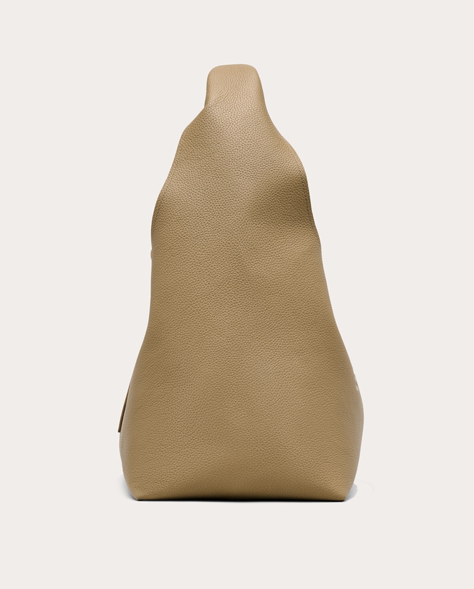 Mala de Ombro The Sack em Pele Camel-6