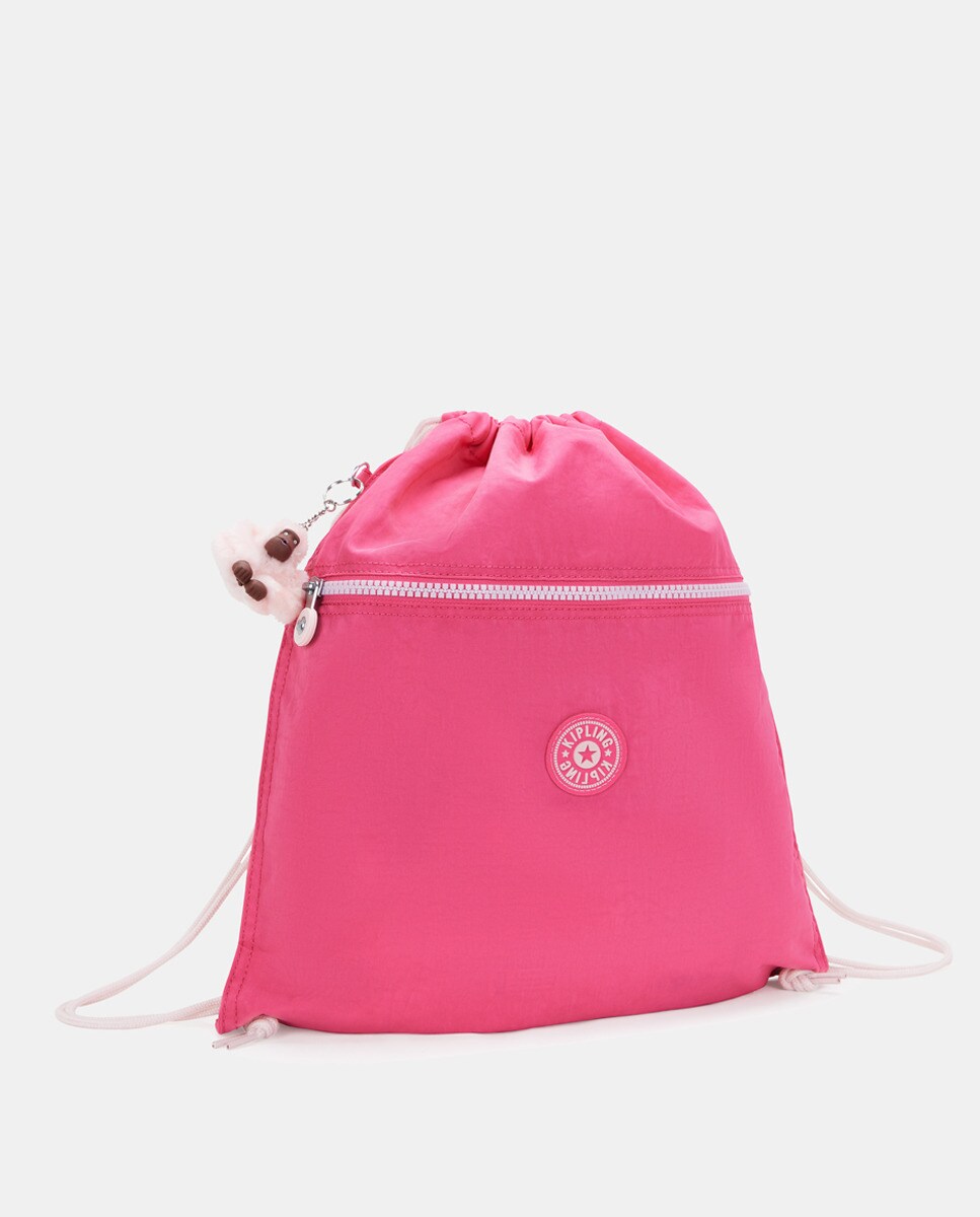 Mala Média com Alça e Fecho de Cordão Rosa-3