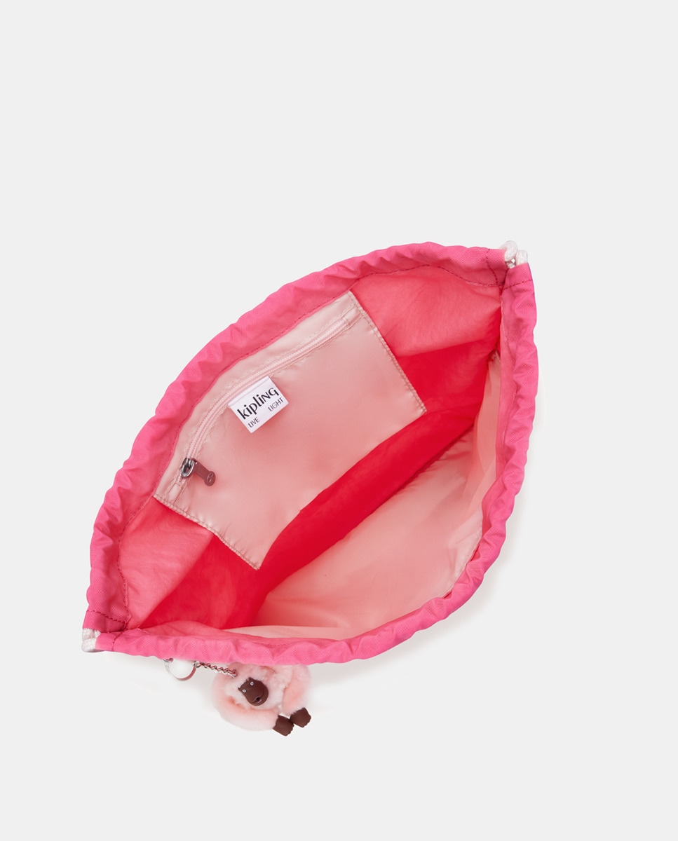 Mala Média com Alça e Fecho de Cordão Rosa-5