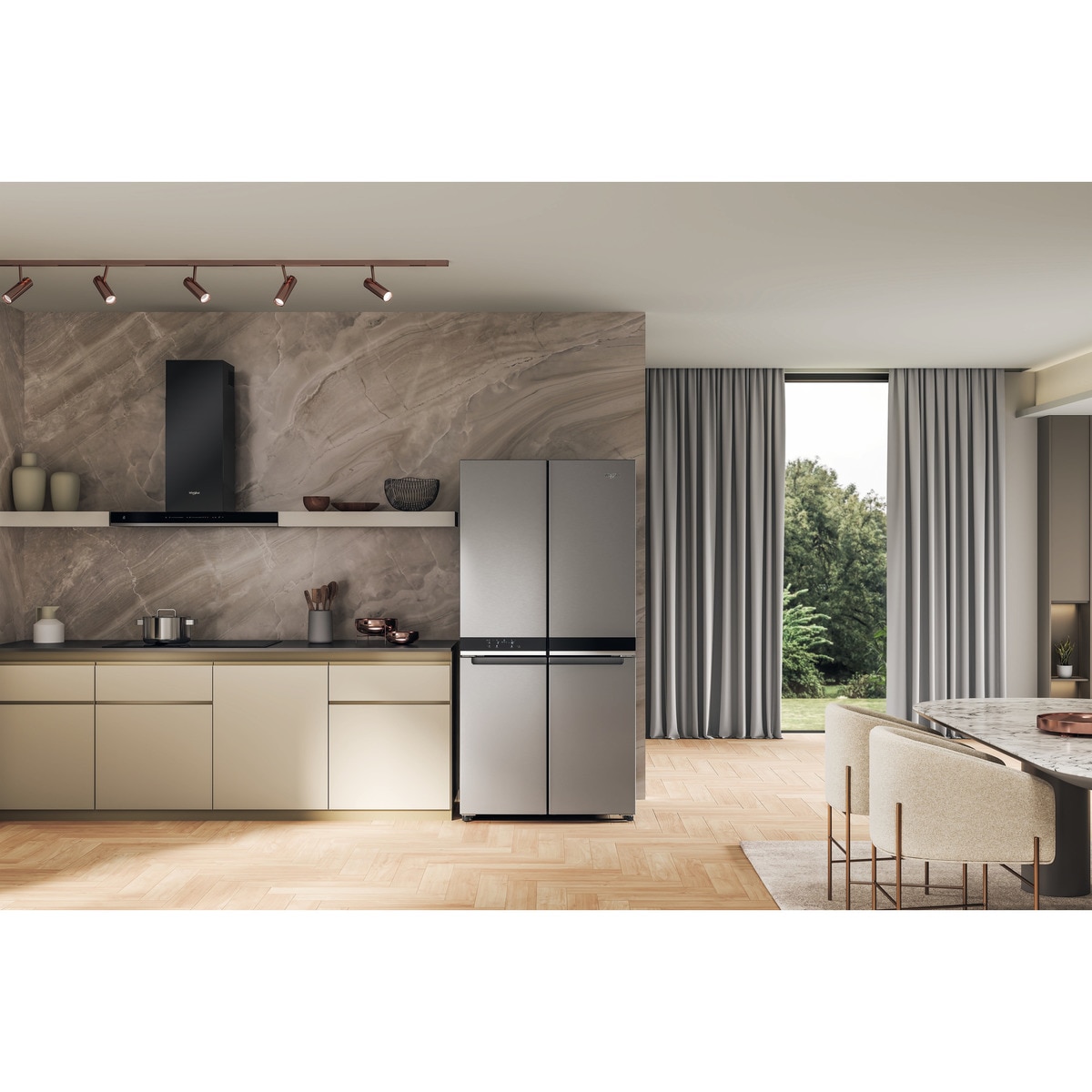 Frigorifico americano Whirlpool Total No Frost, Fast Cooling-WQ9 E2L EF Inox-7
