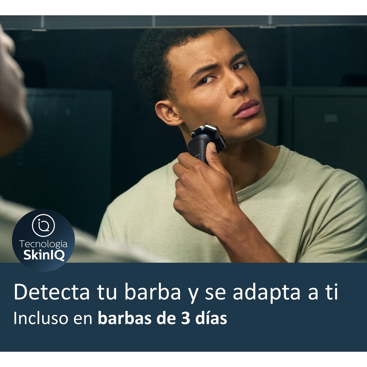 Afeitadora eléctrica Philips Serie 5000, máquina de afeitar hombre en seco y mojado, soporte de carga y funda Gris-5
