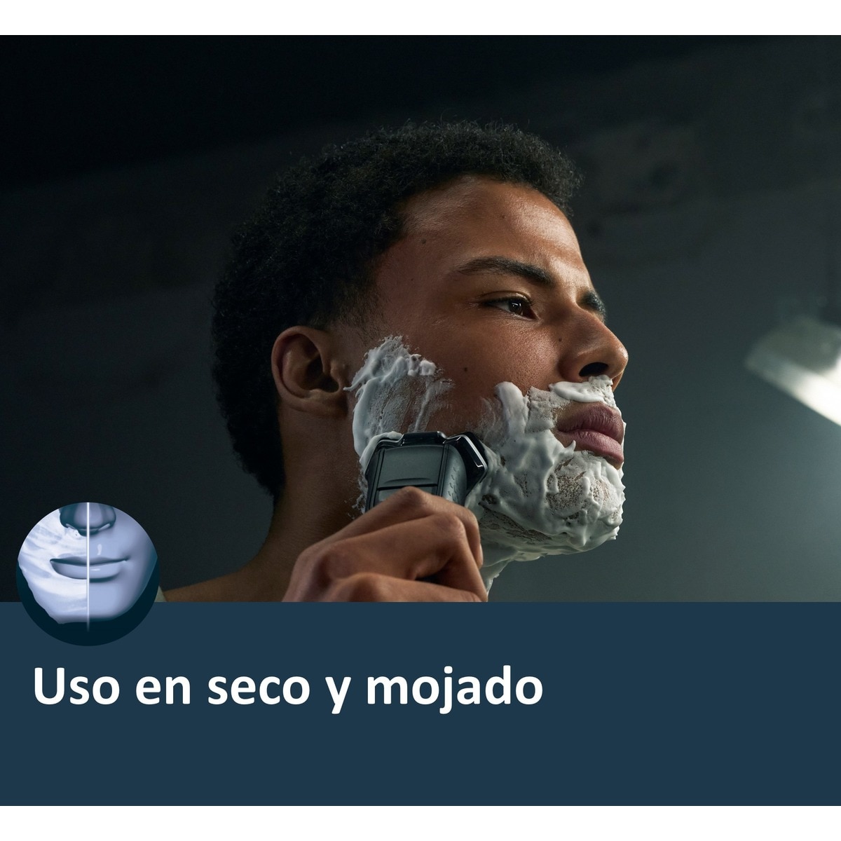 Afeitadora eléctrica Philips Serie 5000, máquina de afeitar hombre en seco y mojado, soporte de carga y funda Gris-6