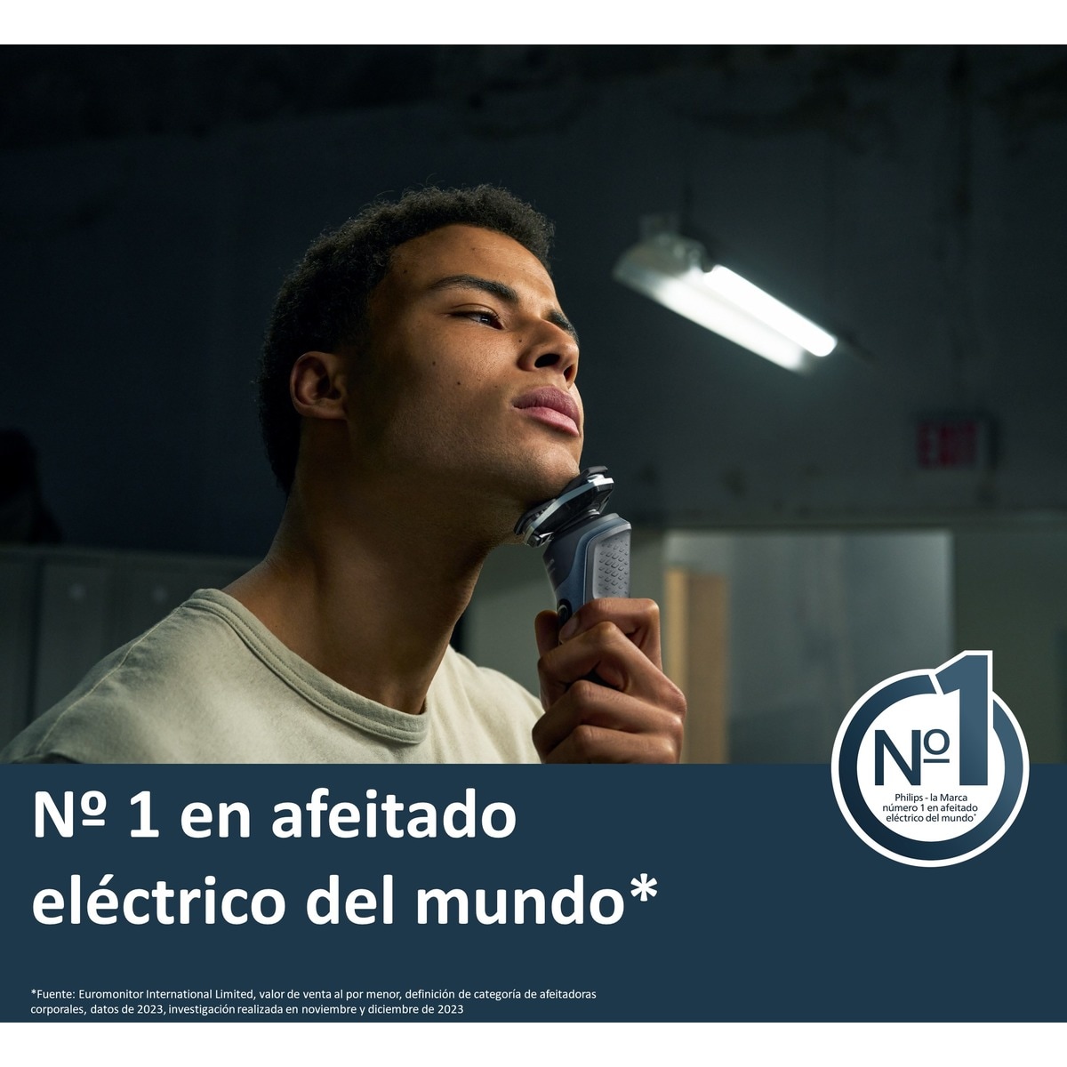 Afeitadora eléctrica Philips Serie 5000, máquina de afeitar hombre en seco y mojado, soporte de carga y funda Gris-2