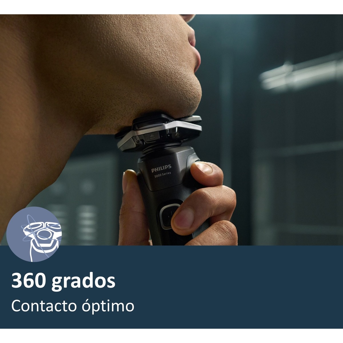 Afeitadora eléctrica Philips Serie 5000, máquina de afeitar hombre en seco y mojado, centro de limpieza 6