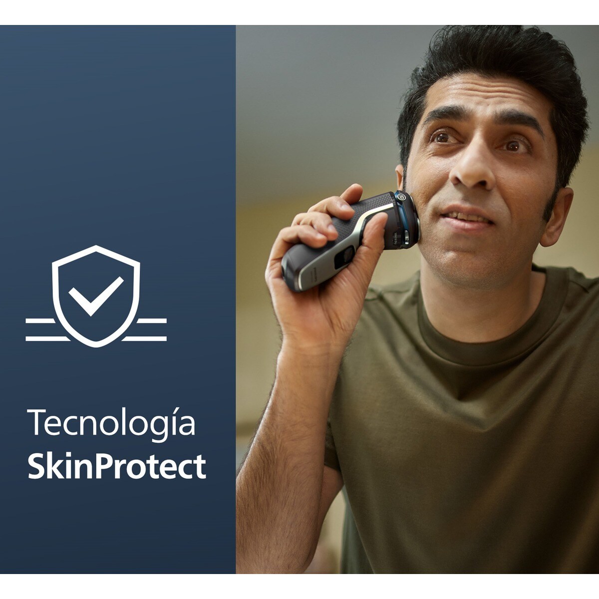 Afeitadora eléctrica Philips Serie X3000, 40 min autonomía,  máquina de afeitar hombre en seco y mojado, cabezales flexibles 4D Azul celeste-6