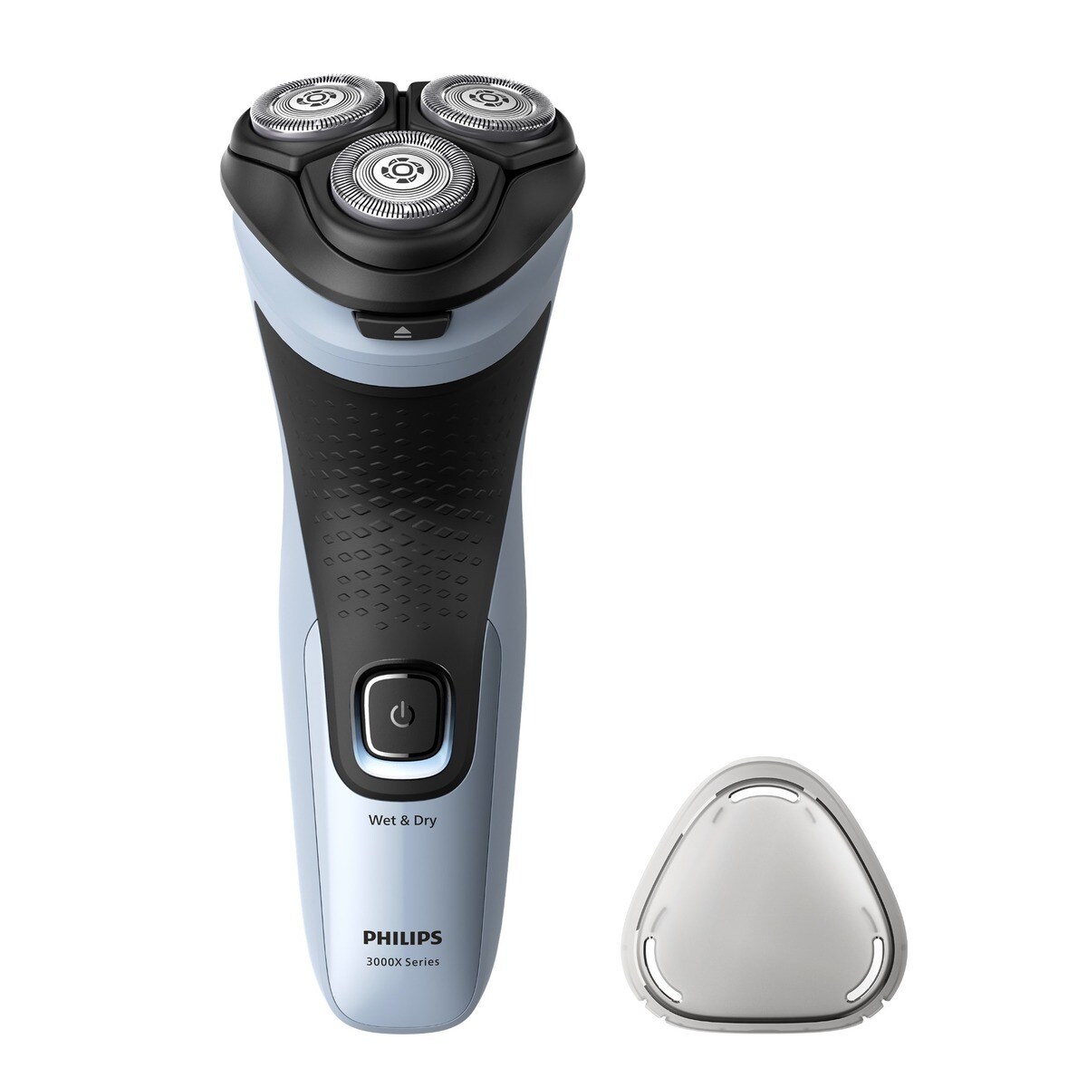 Afeitadora eléctrica Philips Serie X3000, 40 min autonomía,  máquina de afeitar hombre en seco y mojado, cabezales flexibles 4D Azul celeste-1