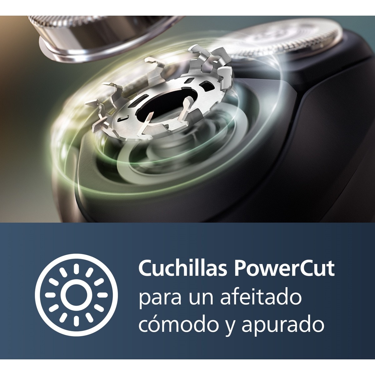 Afeitadora eléctrica Philips Serie X3000, 45 min autonomía, máquina de afeitar hombre en seco y mojado, cabezales flexibles 4D Verde refrescante oscuro-8