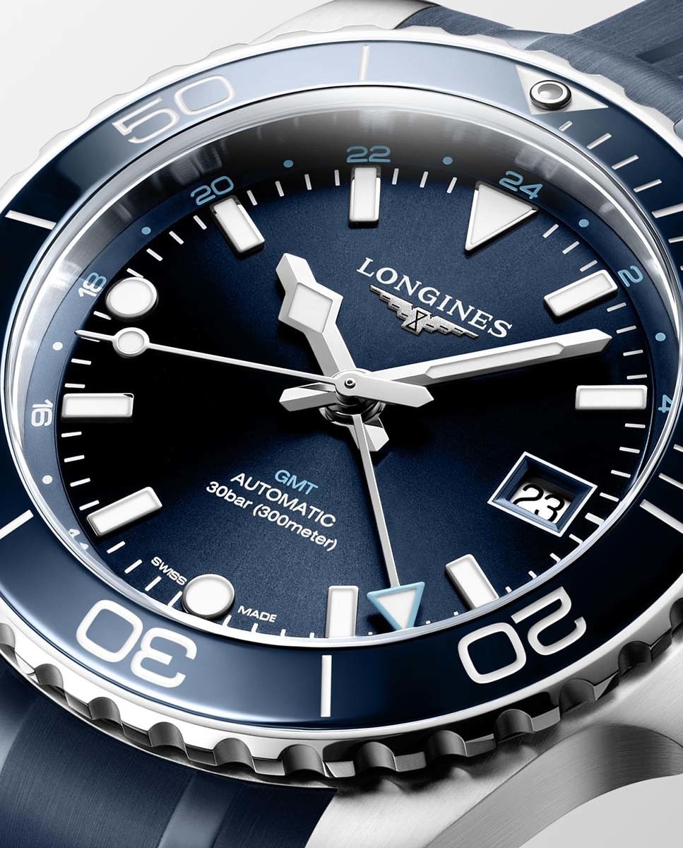 Reloj de hombre Hydroconquest L3.790.4.96.9 automático de caucho azul Azul marino-4
