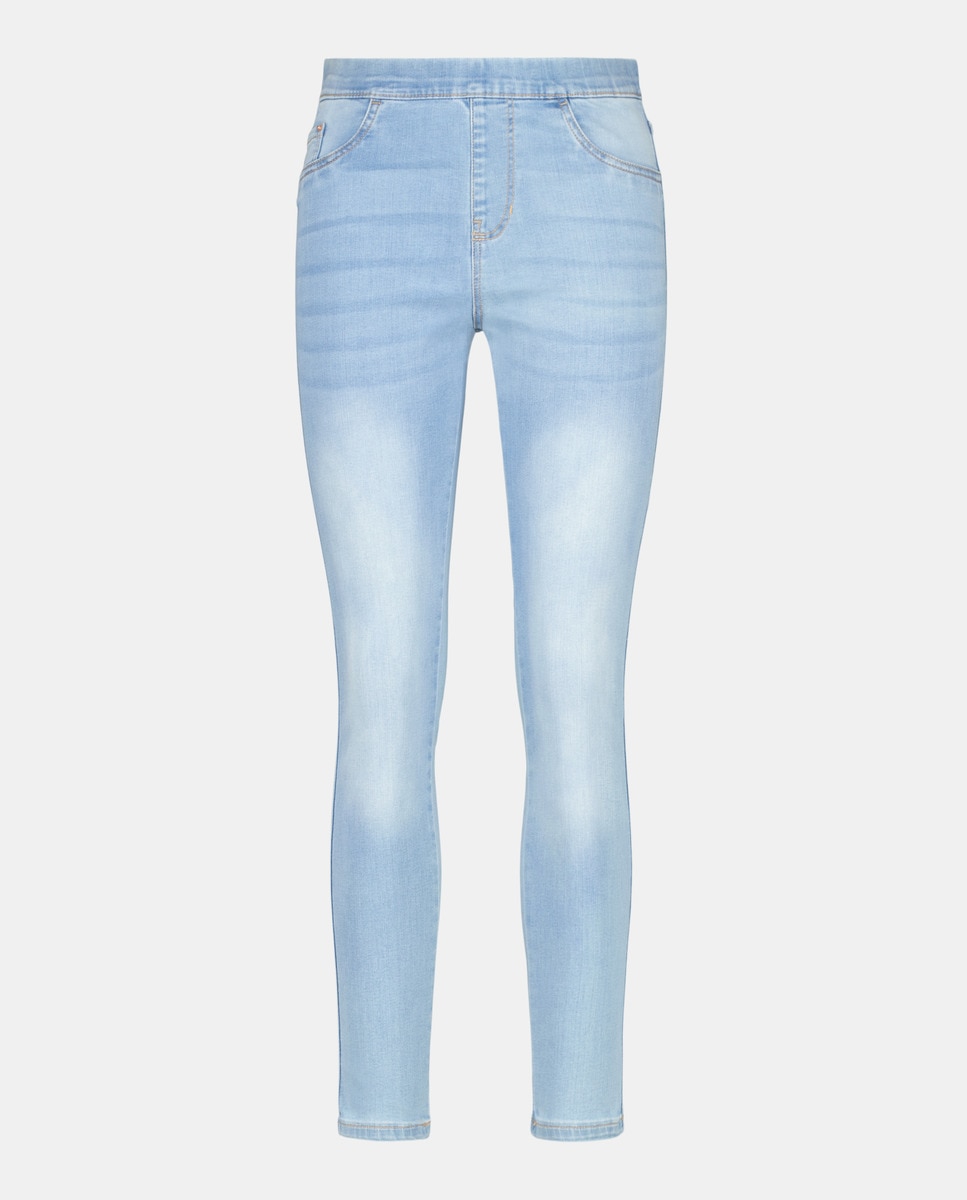 Jeans Lisas com Cintura Elástica Cerúleo-5