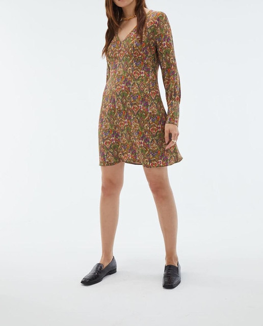 Imagen 0 de Vestido corto de estampado étnico