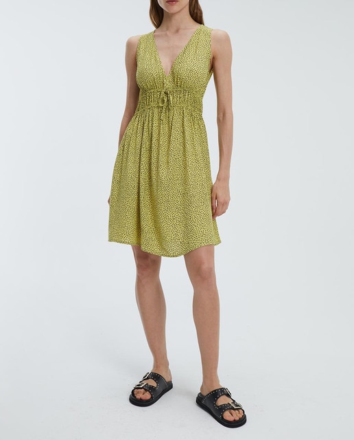 Imagen 0 de Vestido animal print bicolor