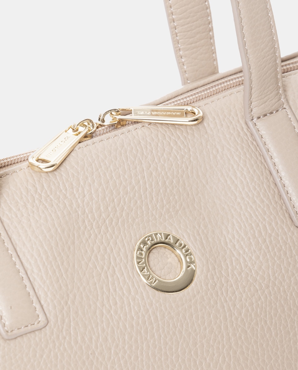 Mala Shopper de PC Mellow Leather Bege-5