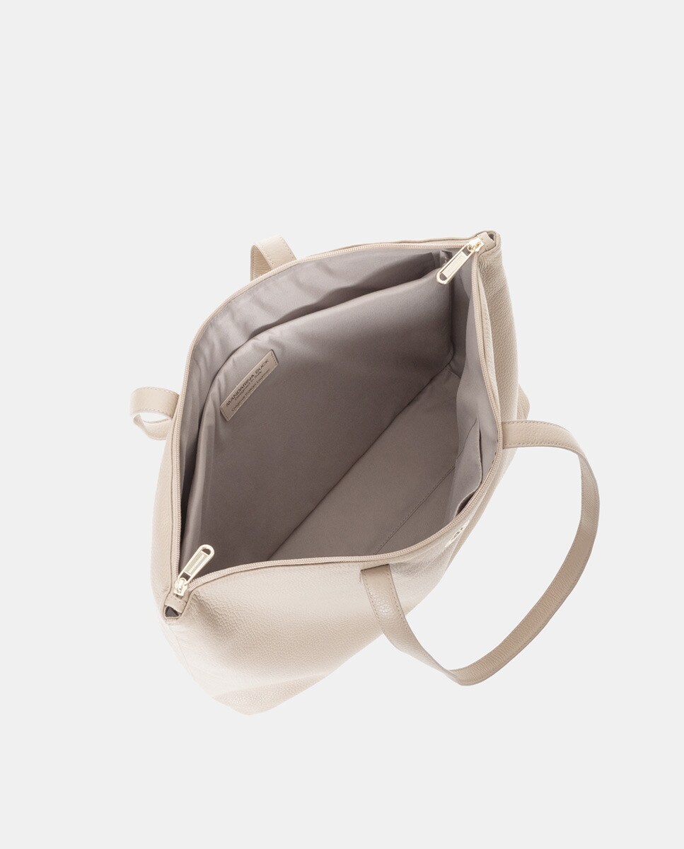 Mala Shopper de PC Mellow Leather Bege-4