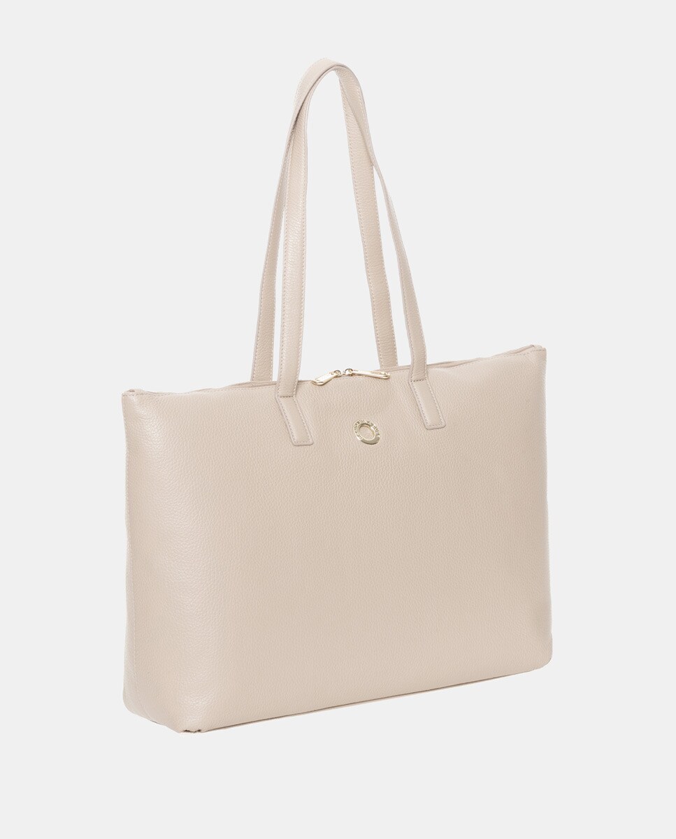 Mala Shopper de PC Mellow Leather Bege-2